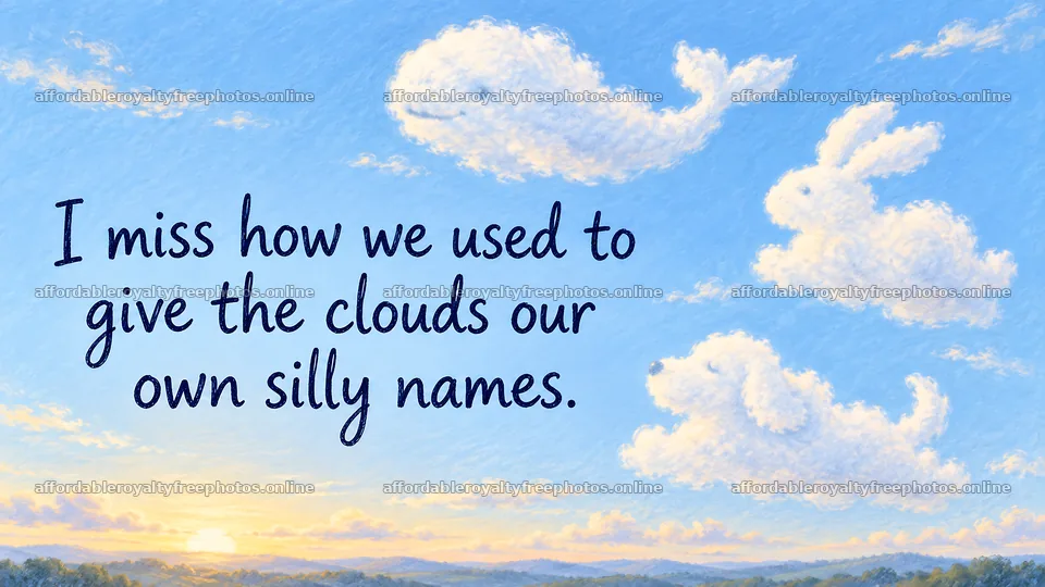 I Miss You Cloud Watching Greeting – royalty-free photos 10324x5812