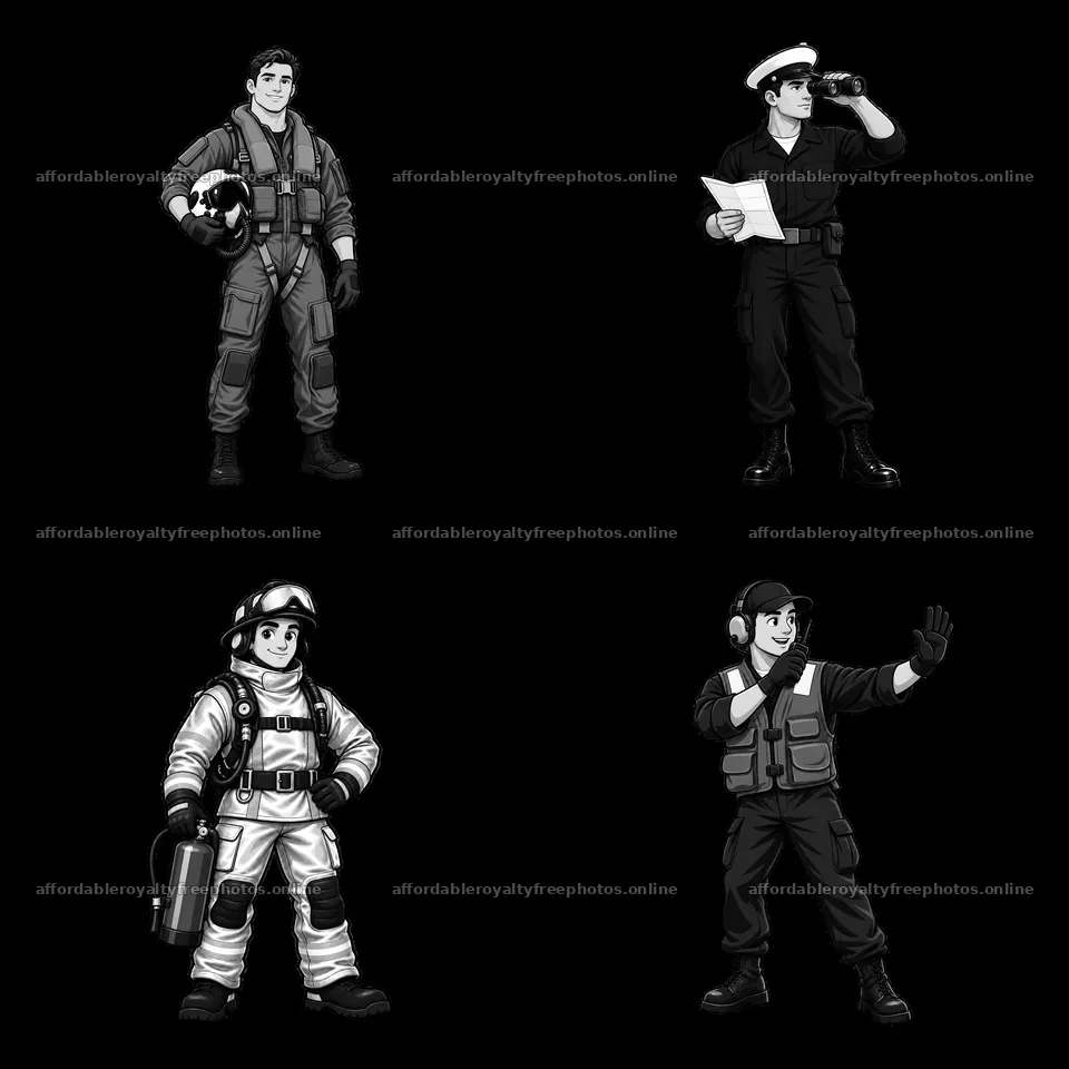 Crew members on an aircraft carrier performing various – royalty-free photos 7746x7746
