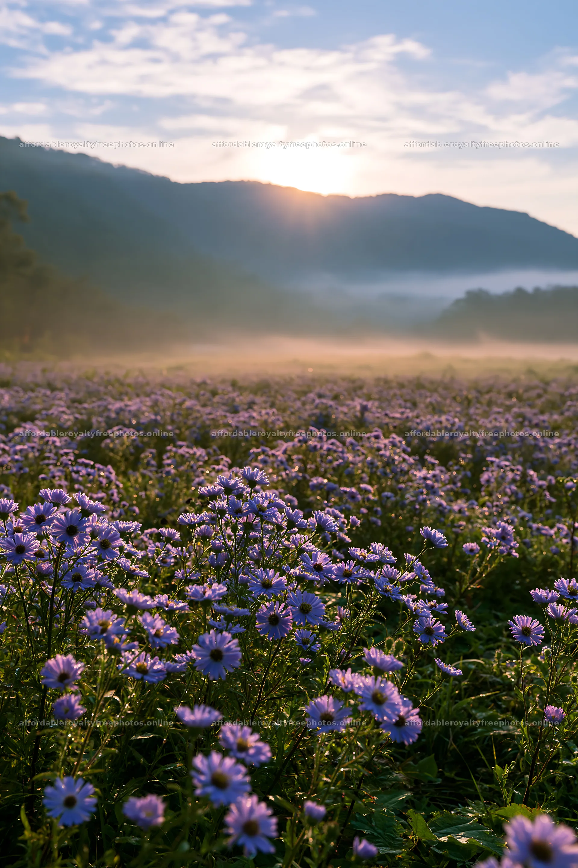 Expansive Hokkaido restoration meadow with dewdrops – royalty-free photos 6480x9722