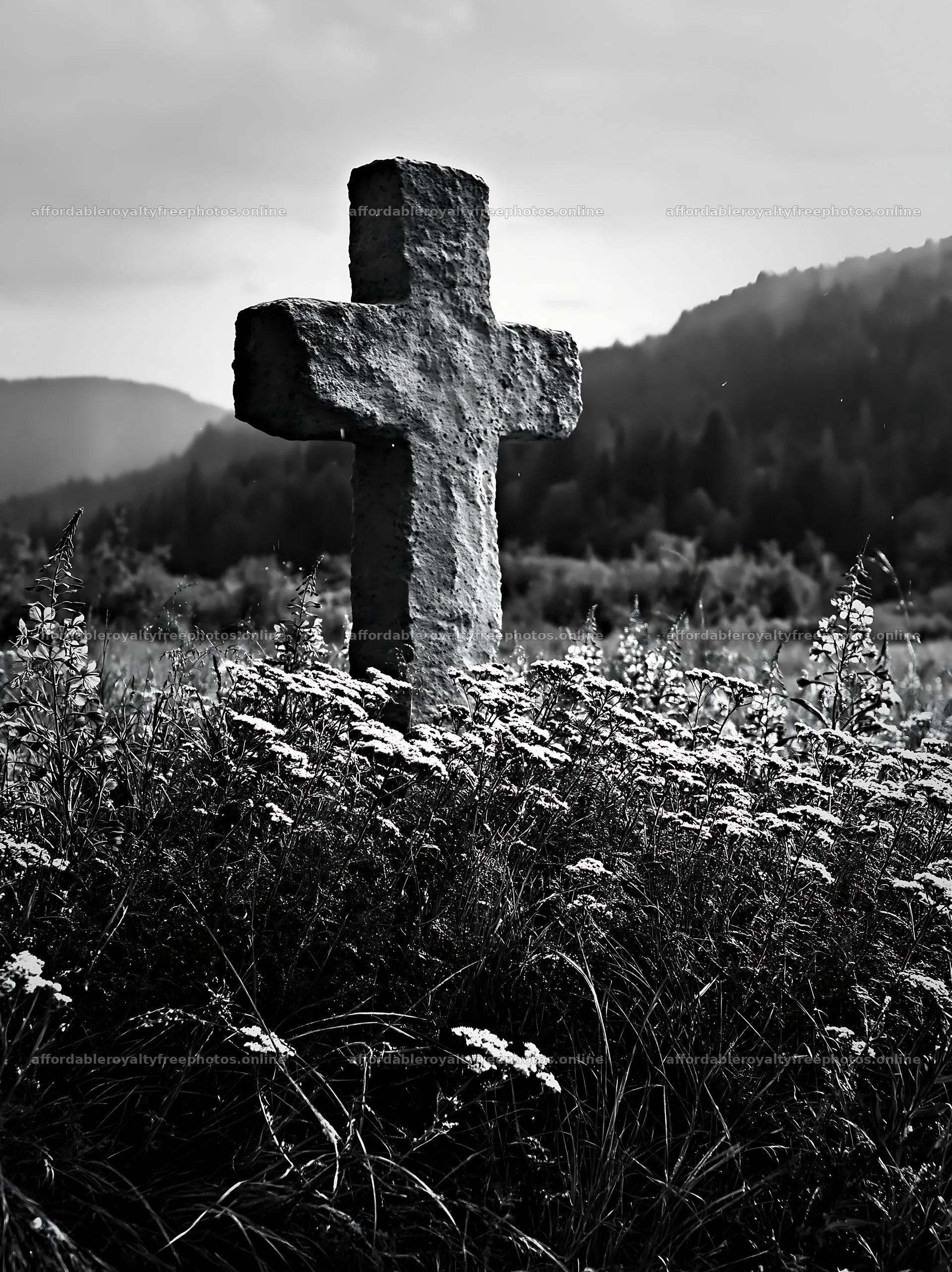 Christian cross in meadow during Christmas time – royalty-free photos 6866x9174