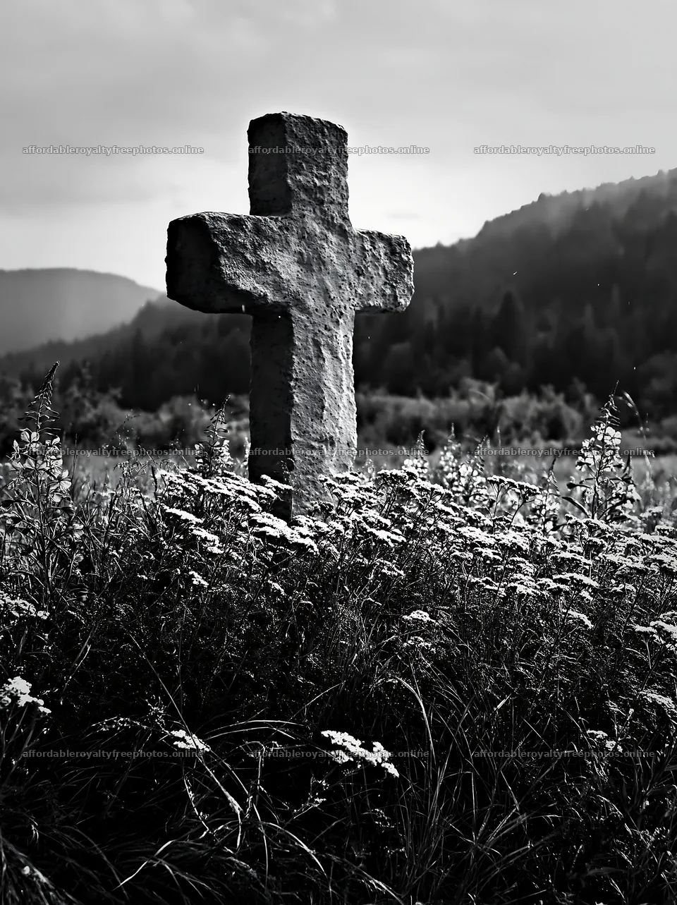 Christian cross in meadow during Christmas time – royalty-free photos 6866x9174