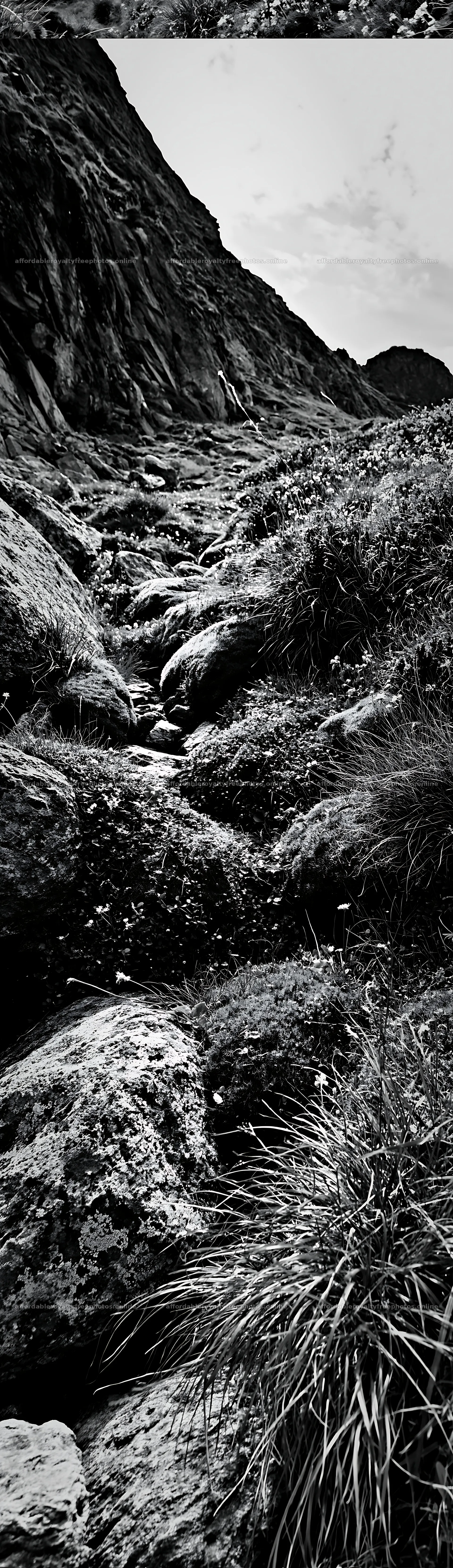 Mossy boulders in a natural meadow setting – royalty-free photos 4268x14762