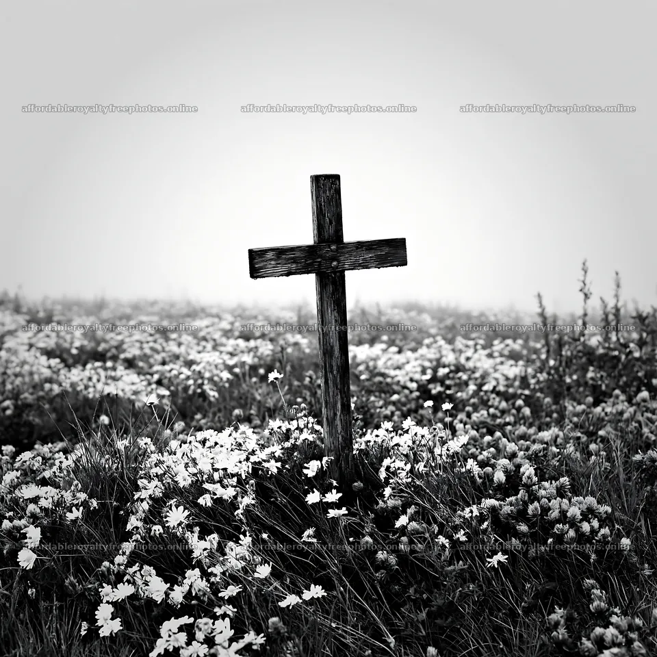 Christian cross in meadow during Christmas season – royalty-free photos 7938x7938