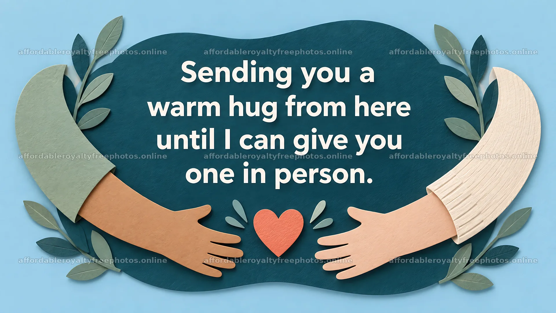 Sending a Warm Hug Greeting Card – royalty-free photos 10324x5812
