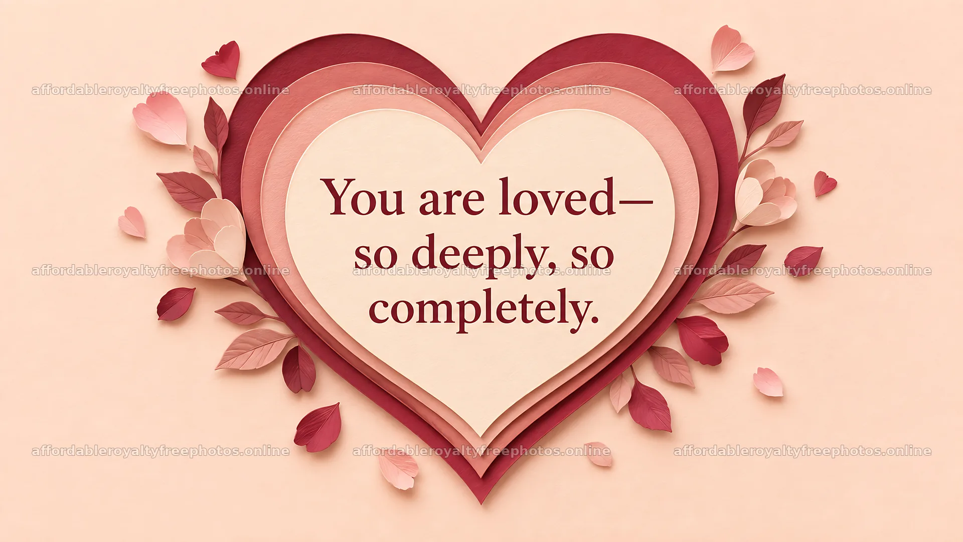 Layered Paper Heart Love Greeting – royalty-free photos 10324x5812