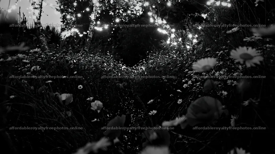 Christmas lights above stream in meadow – royalty-free photos 10608x5938
