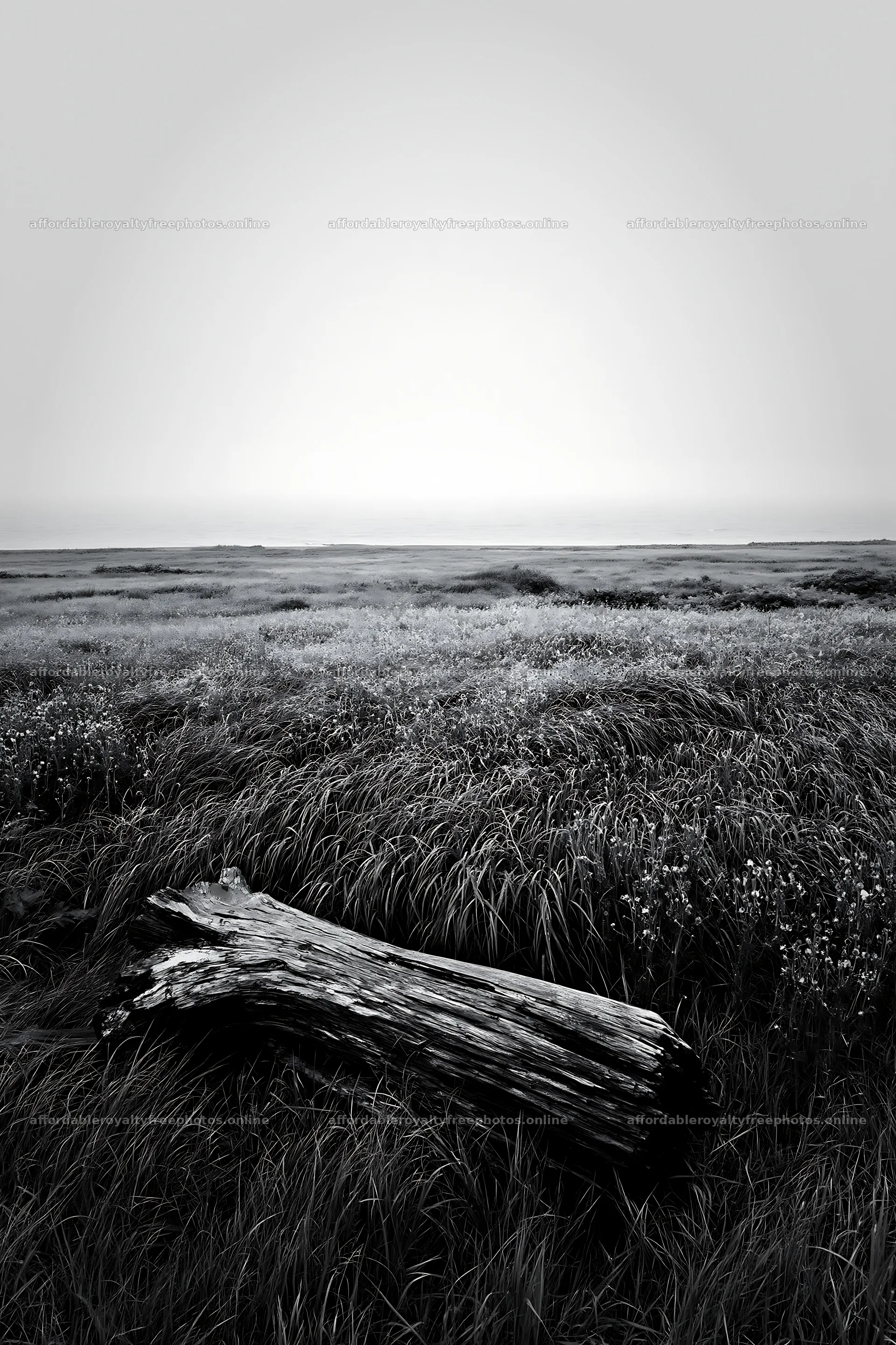 Ishikawa coastal meadow with storm washed driftwood – royalty-free photos 6480x9722