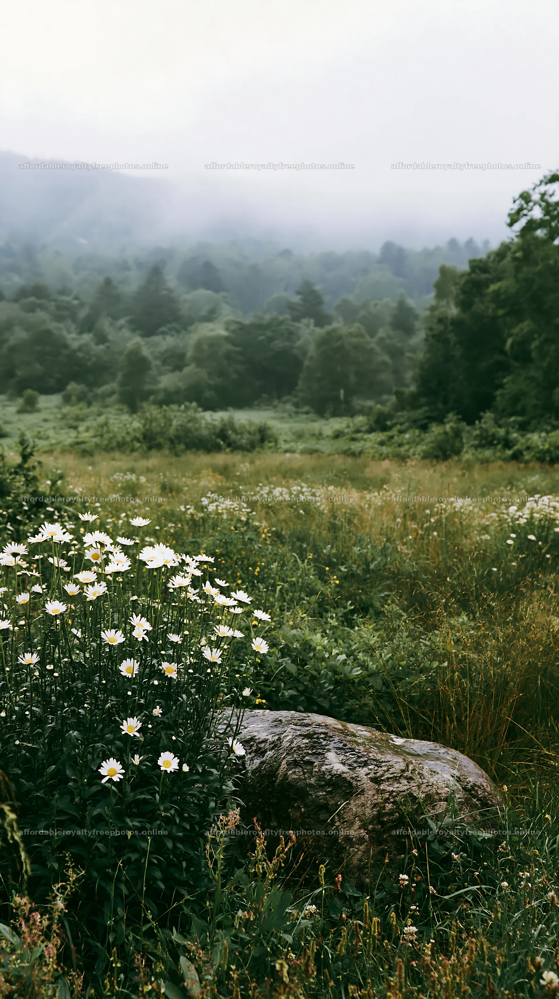 Aomori climate resilient meadow with boulder in natural – royalty-free photos 5938x10608
