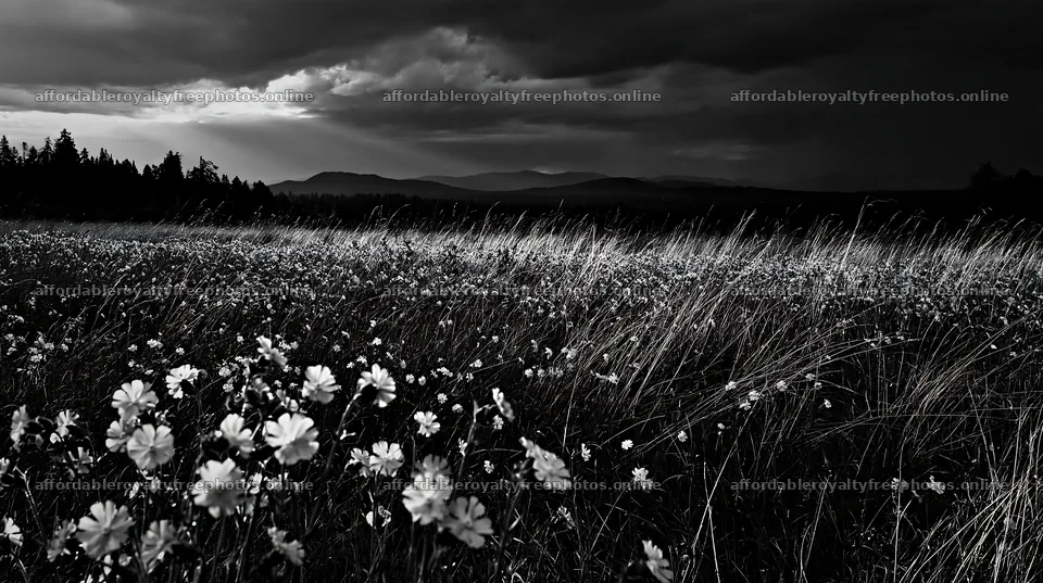 Pink campion meadow under a dark sky in a natural setting – royalty-free photos 10608x5938