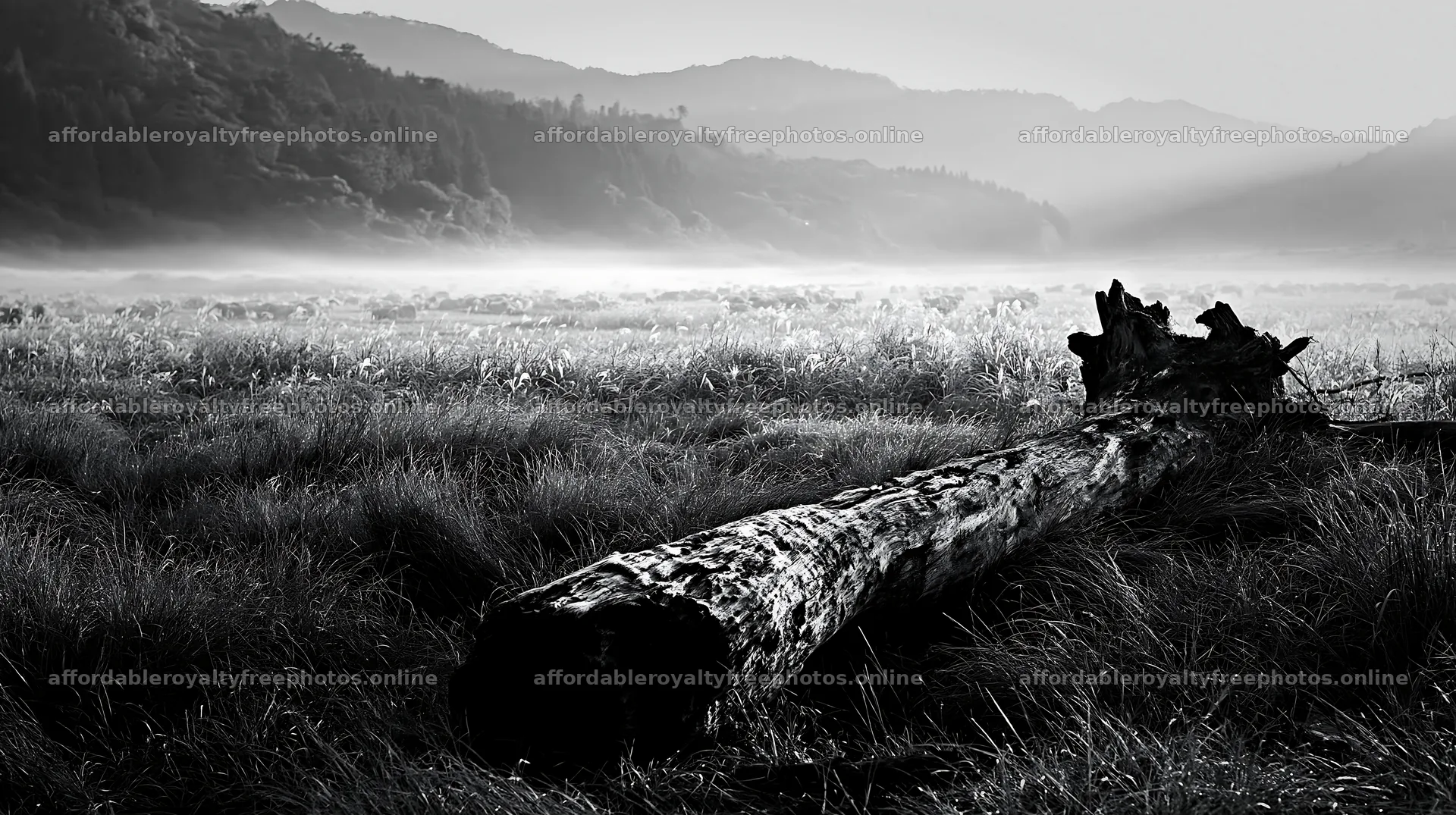 Wakayama autumn meadow with weathered wood in foreground – royalty-free photos 10608x5938