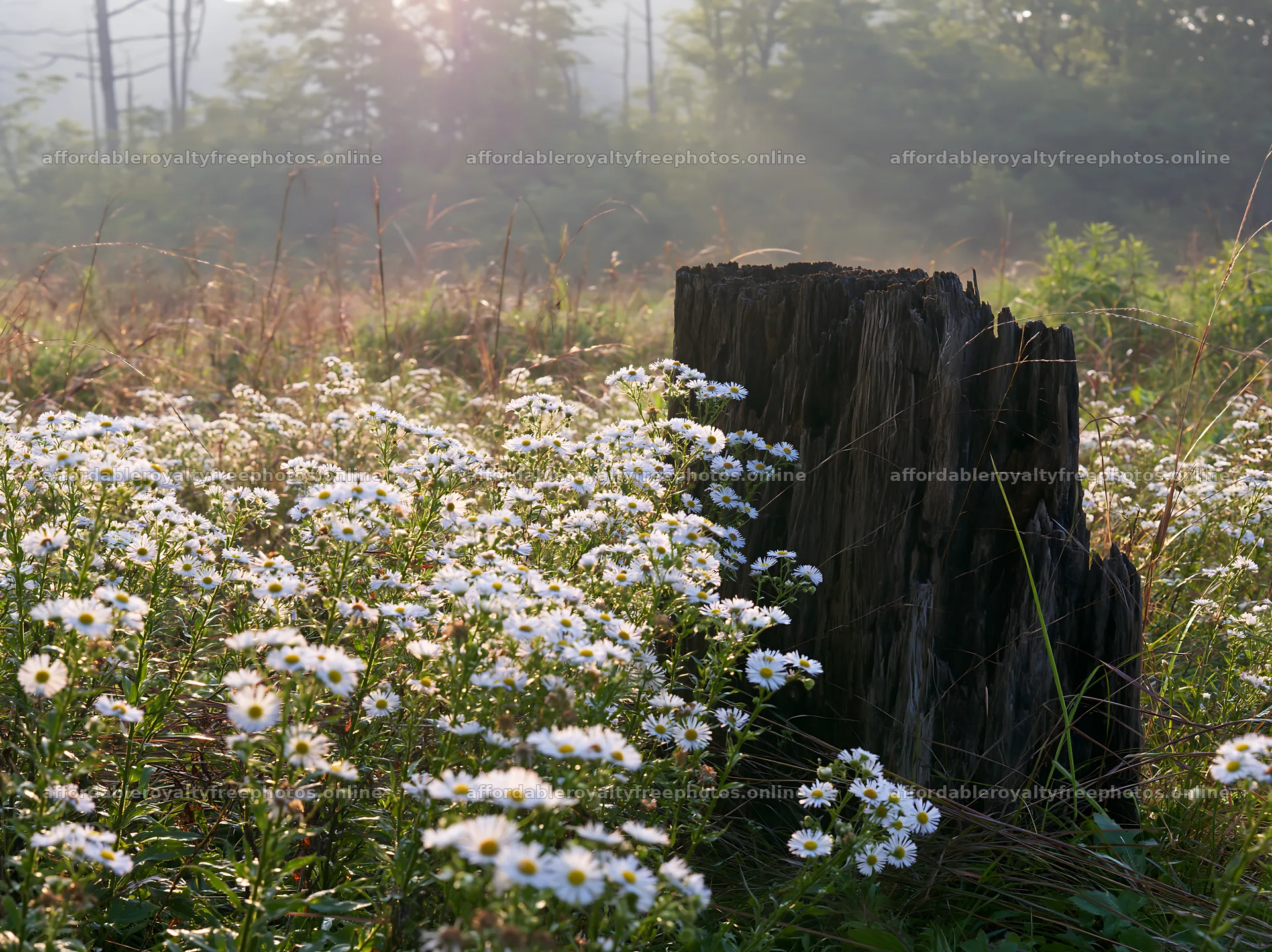 Fukushima native meadow with weathered stump and – royalty-free photos 9174x6866