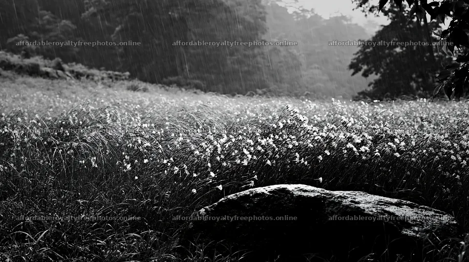 Hiroshima rainy meadow smooth rock foreground – royalty-free photos 10608x5938