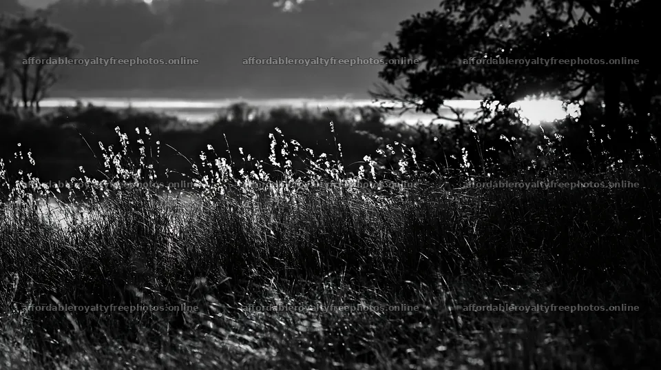 Lakeshore apple meadow with sunlight on grass – royalty-free photos 10608x5938