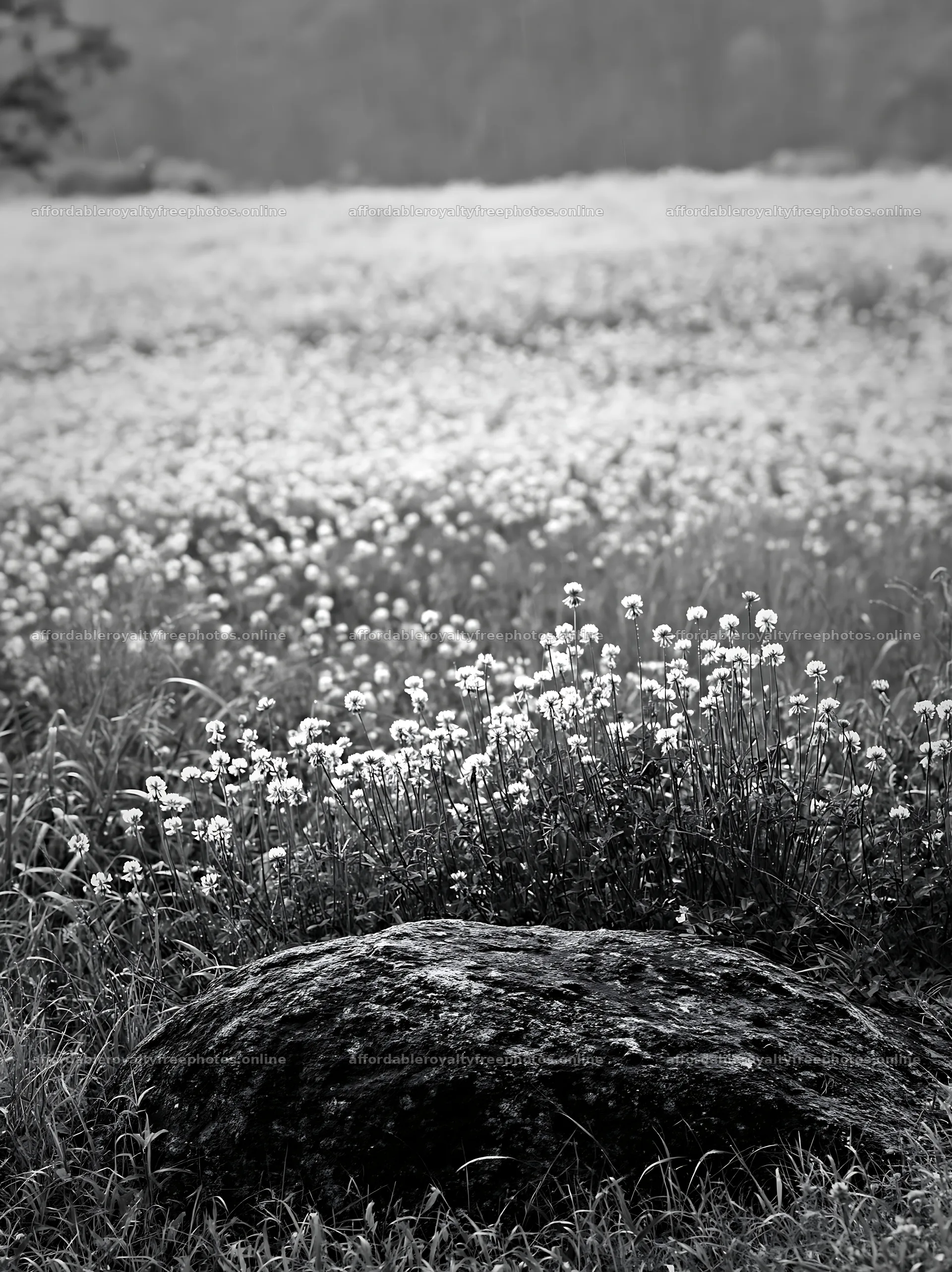 Hiroshima rainy meadow smooth rock foreground – royalty-free photos 6866x9174