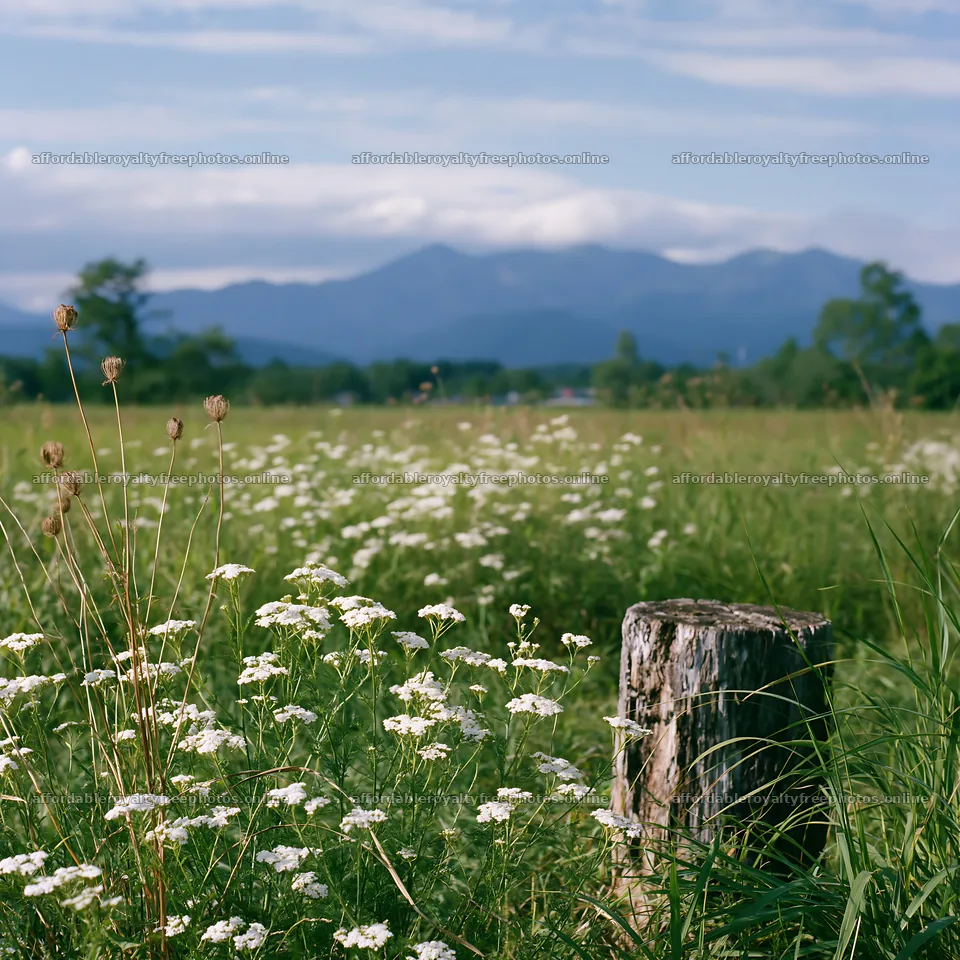 Fukushima native meadow with weathered stump – royalty-free photos 7938x7938