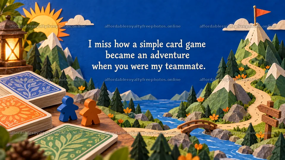 I Miss Our Card Game Adventures – royalty-free photos 10324x5812