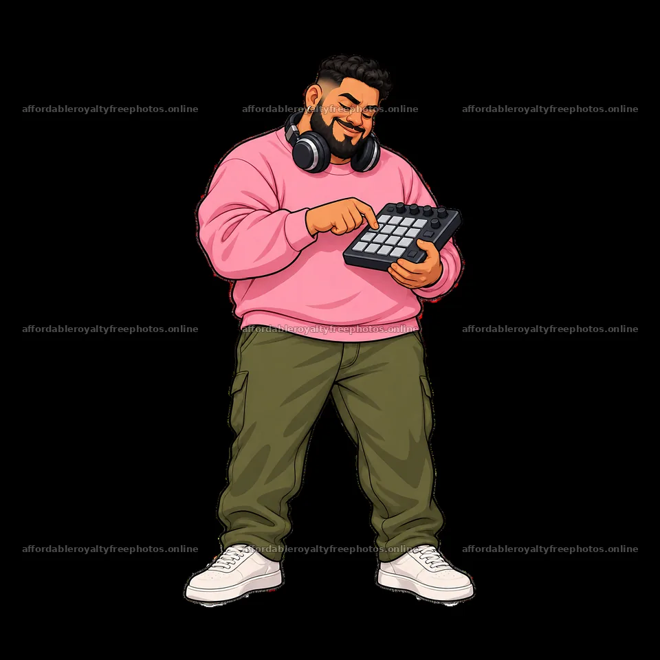 Hip-hop artist playing beats on a music sampler – royalty-free photos 7746x7746