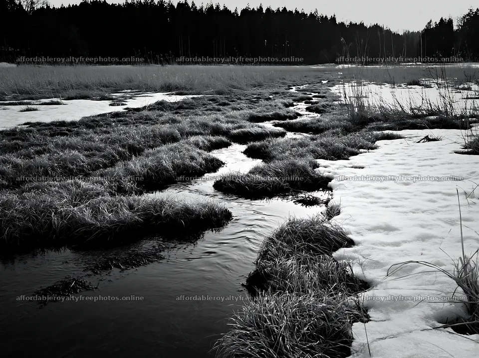 Akita snowmelt meadow with silver grasses beside a – royalty-free photos 9174x6866
