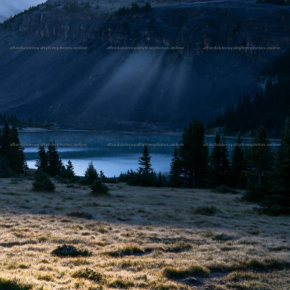 Light rays over Sunshine Meadows in Banff – royalty-free photos 7938x7938