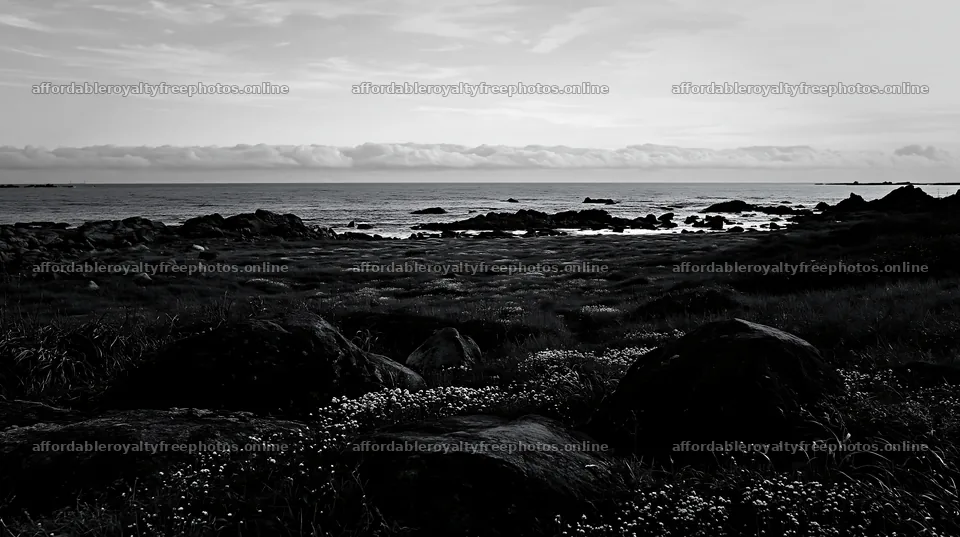 Miyagi spring recovery meadow mossy stone with ocean view – royalty-free photos 10608x5938