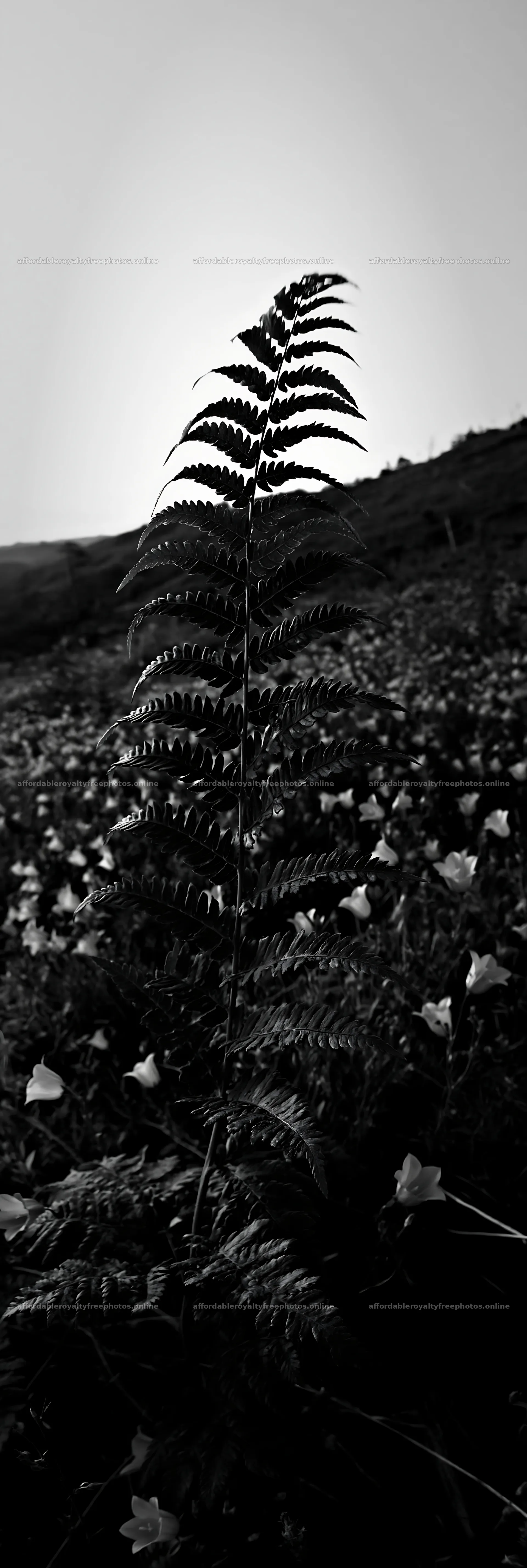 Tokushima mountain meadow fern frond in flower field – royalty-free photos 4602x13690