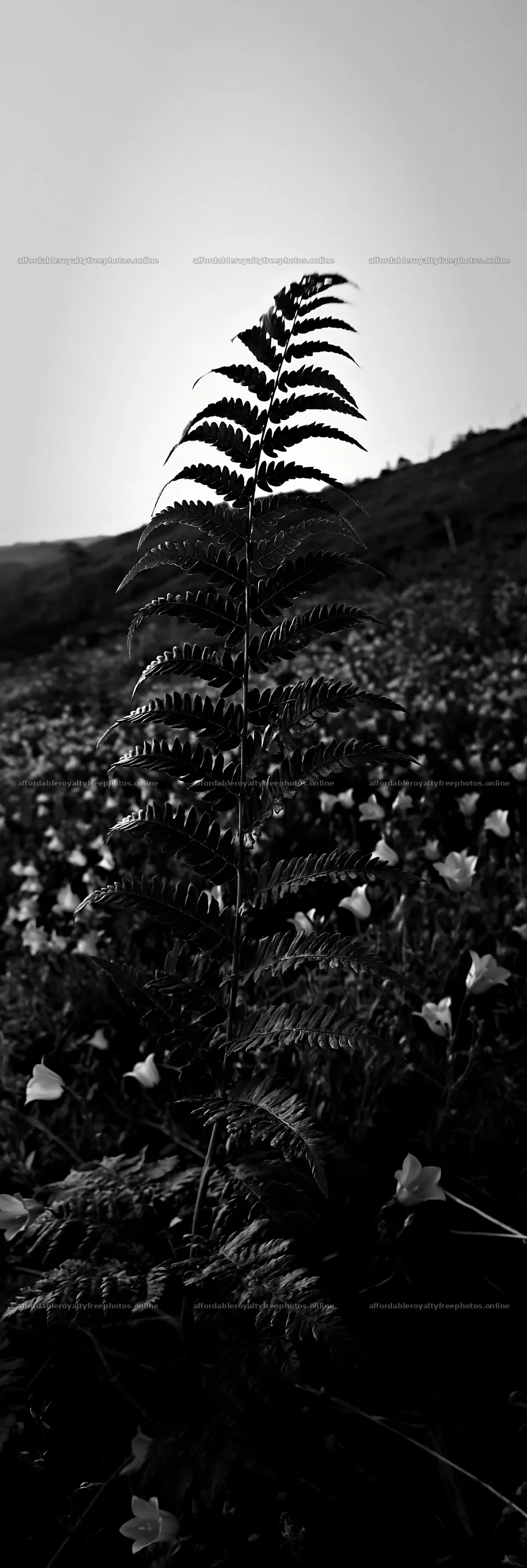 Tokushima mountain meadow fern frond in flower field – royalty-free photos 4602x13690