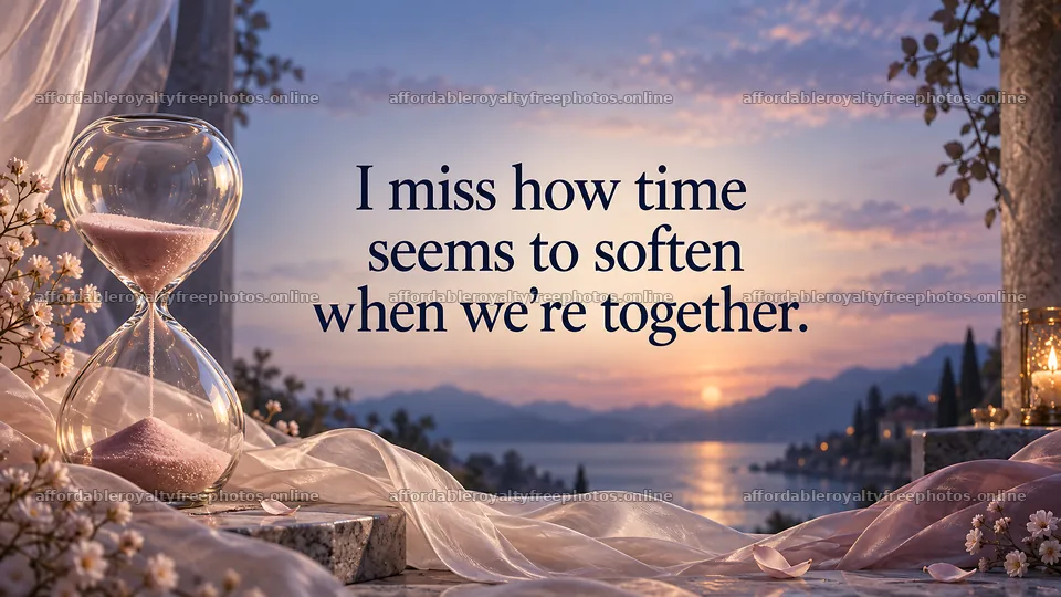 I Miss How Time Softens When We're Together – royalty-free photos 10324x5812