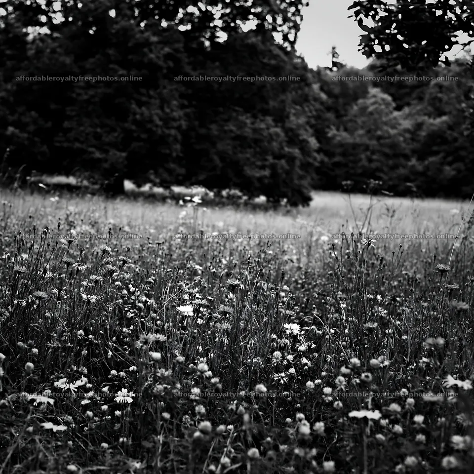 Clover cornflower meadow with trees in the background – royalty-free photos 7938x7938
