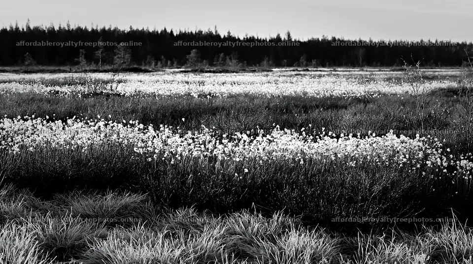 Cottongrass meadow under morning light – royalty-free photos 10608x5938