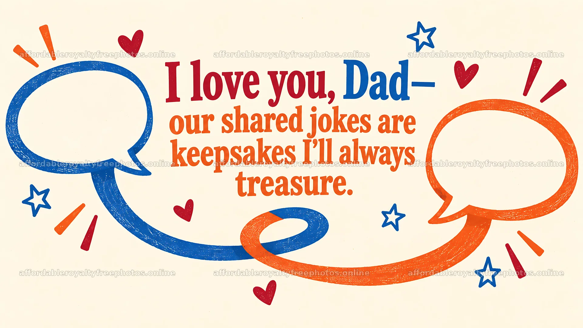 Love You Dad Greeting with Shared Jokes – royalty-free photos 10324x5812