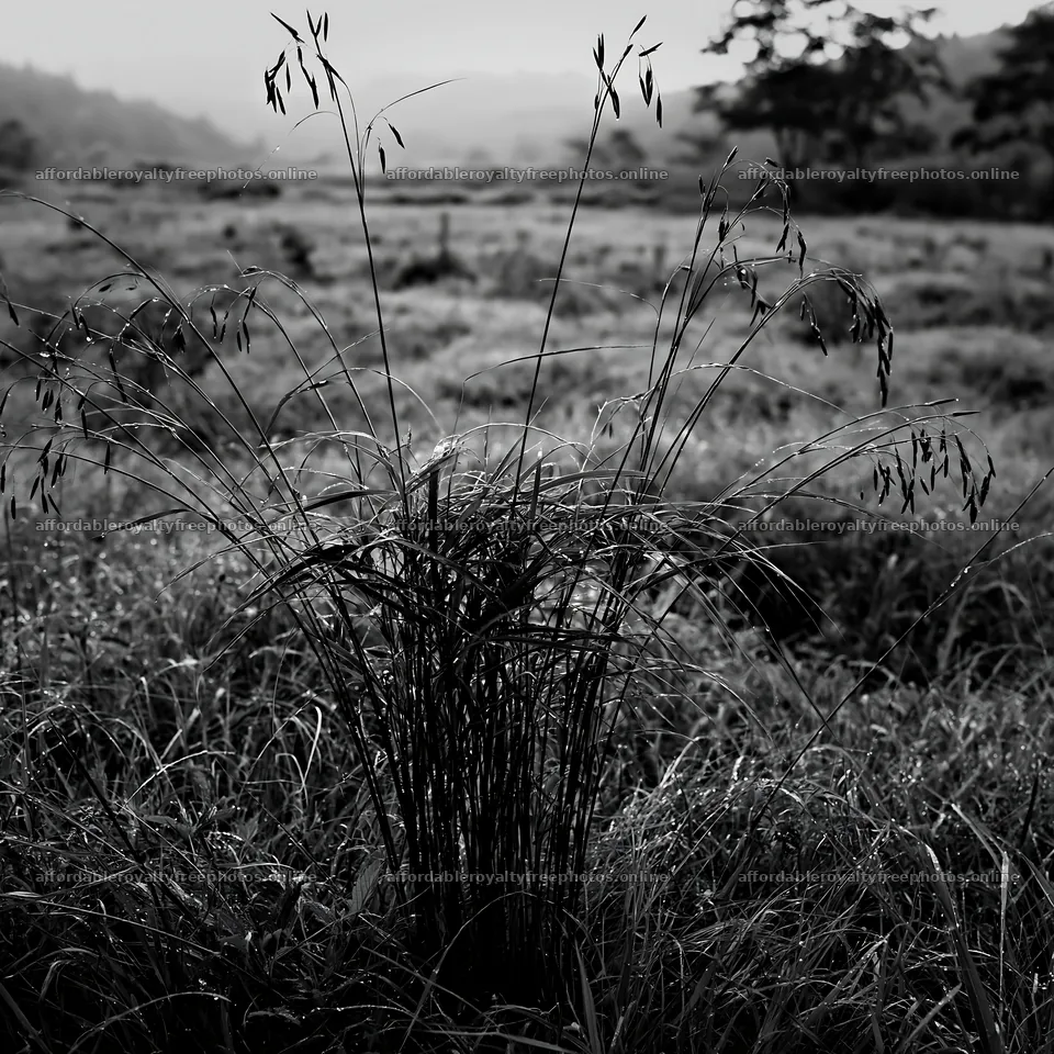 Meadow seedheads in Iwate after rain – royalty-free photos 7938x7938