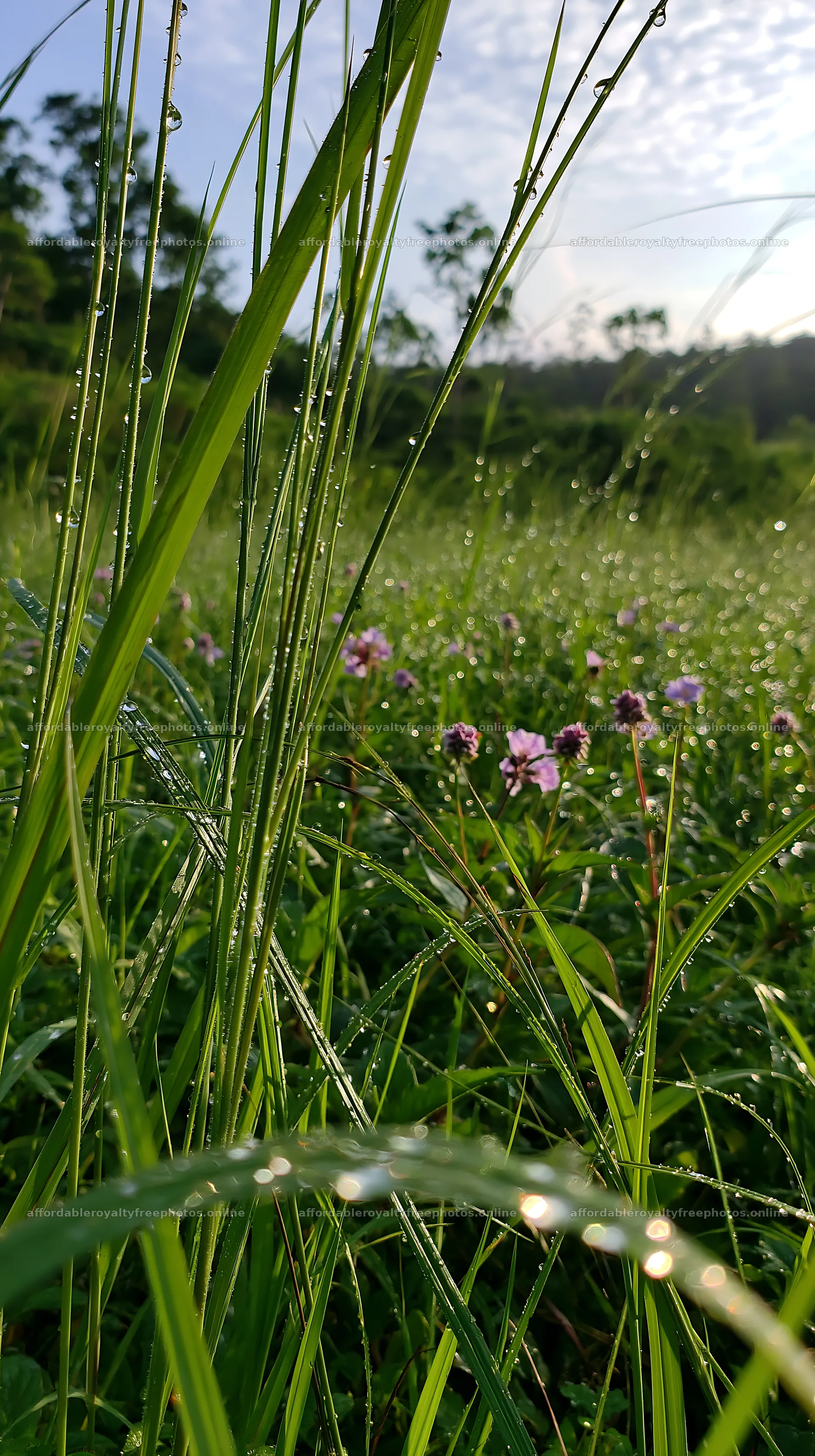 Kochi monsoon meadow rain beaded grasses filled with dew – royalty-free photos 5938x10608