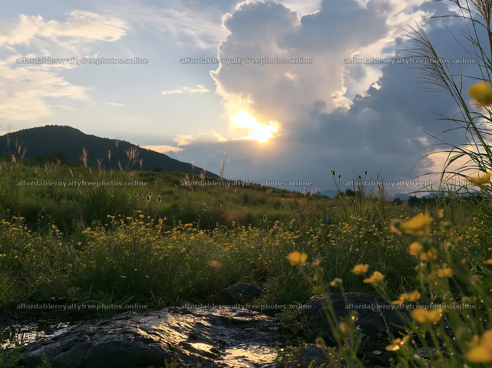 Yamanashi regenerative meadow with basalt stones under – royalty-free photos 9174x6866
