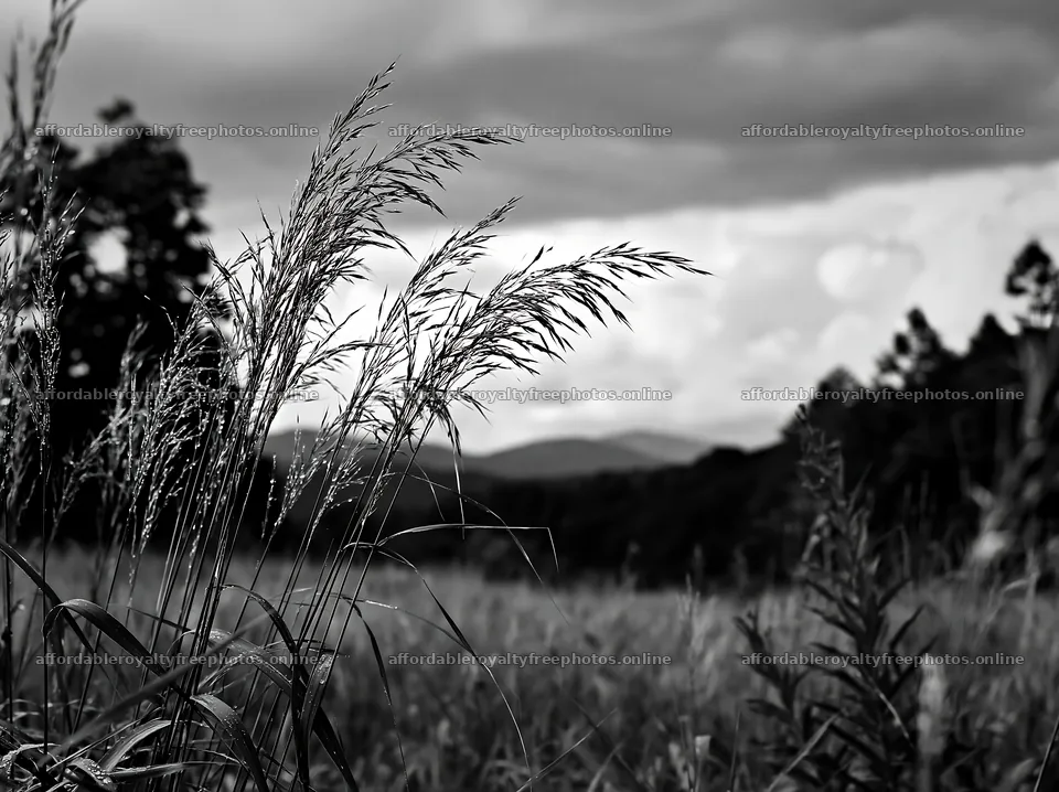 Iwate rain refreshed meadow seedhead foreground – royalty-free photos 9174x6866