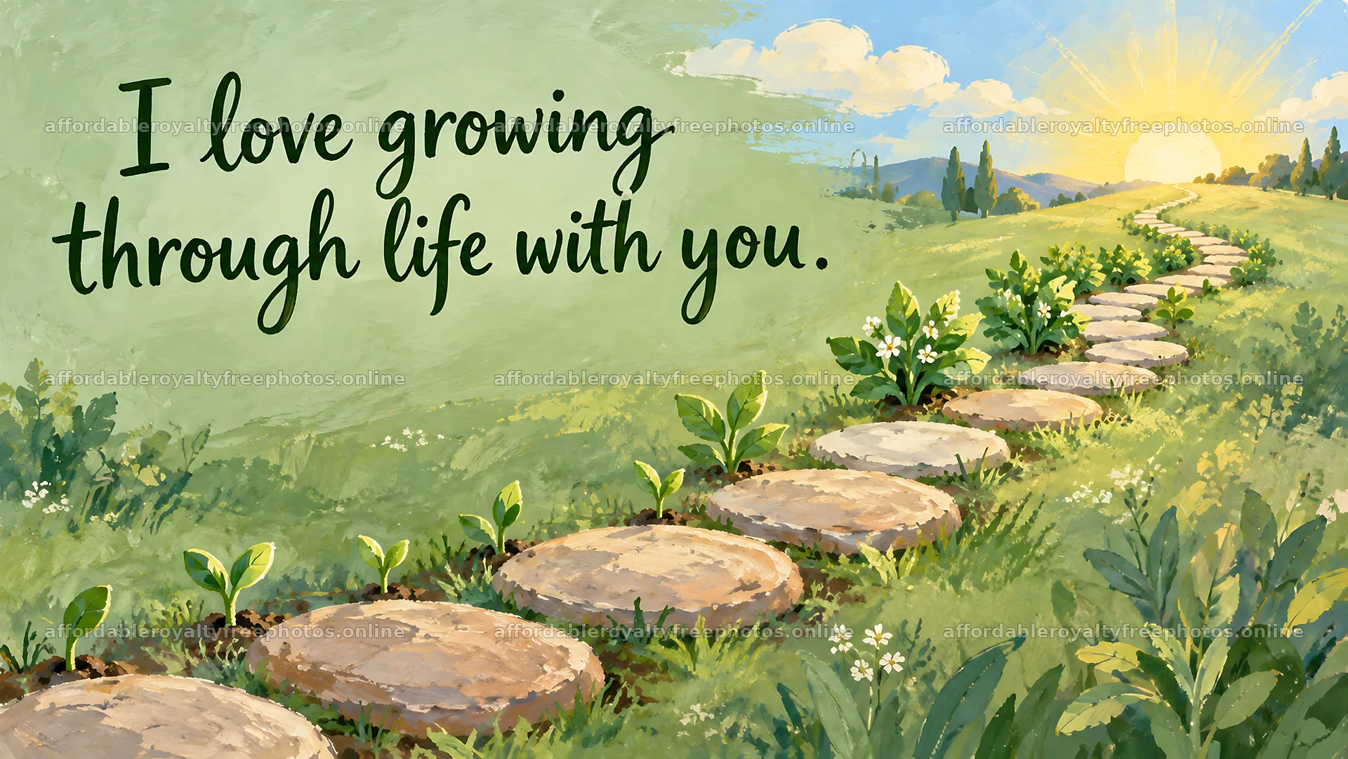 I Love Growing Through Life With You – royalty-free photos 10324x5812