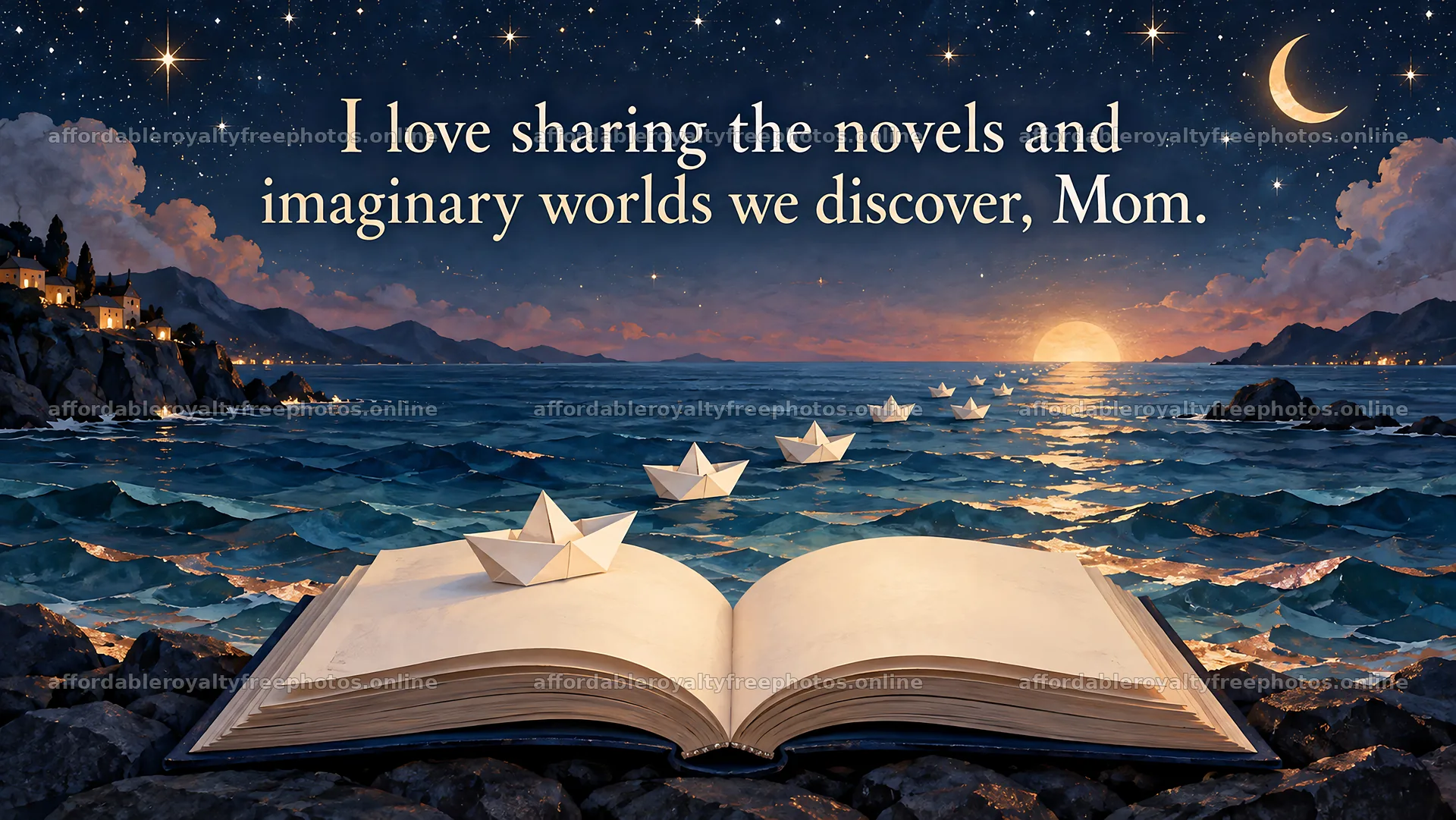 A Storybook Sea Greeting for Mom – royalty-free photos 10324x5812