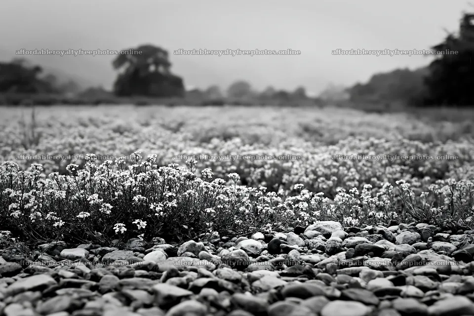 Kyoto spring wildflower meadow with rocky foreground – royalty-free photos 9722x6480