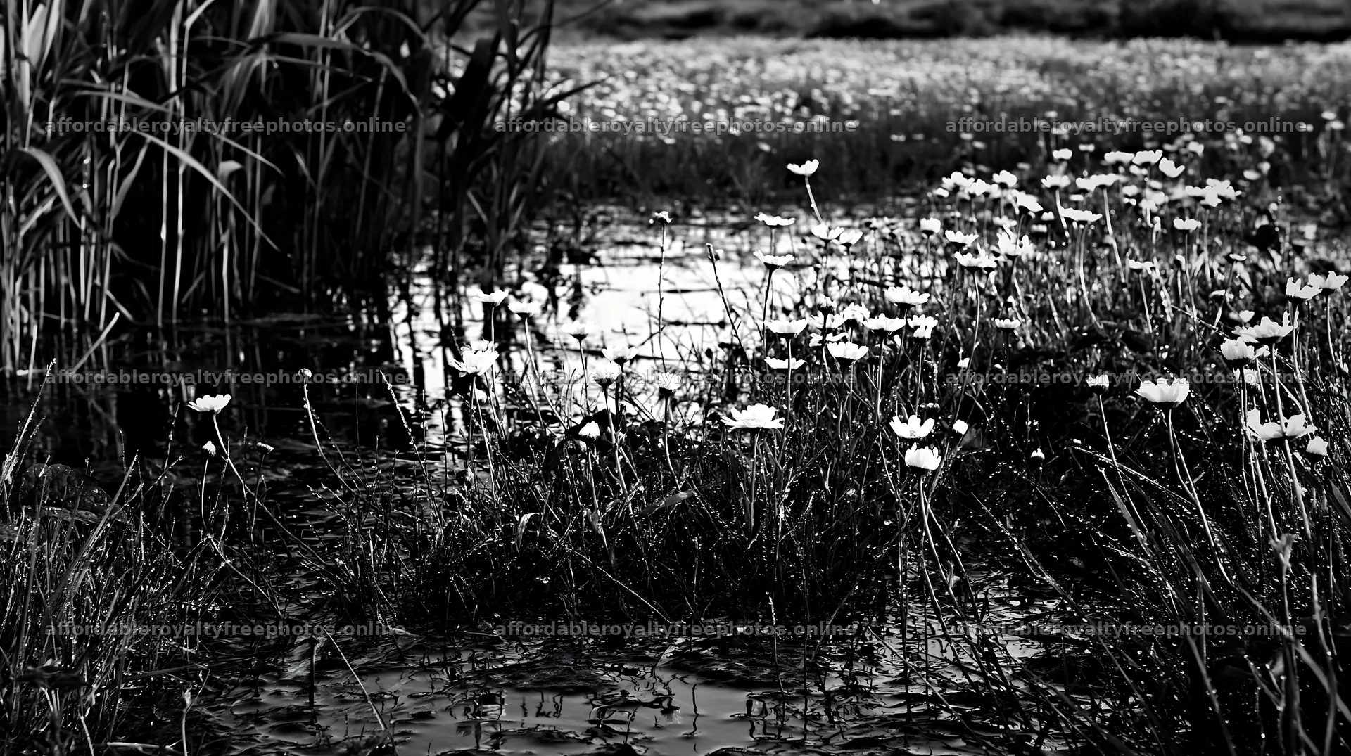 Niigata floodplain meadow with flowers and dew in the – royalty-free photos 10608x5938