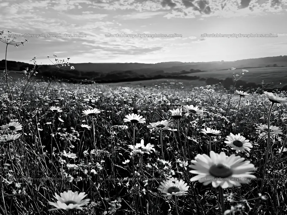 Meadow seedheads backlit at dusk with flowers – royalty-free photos 9174x6866