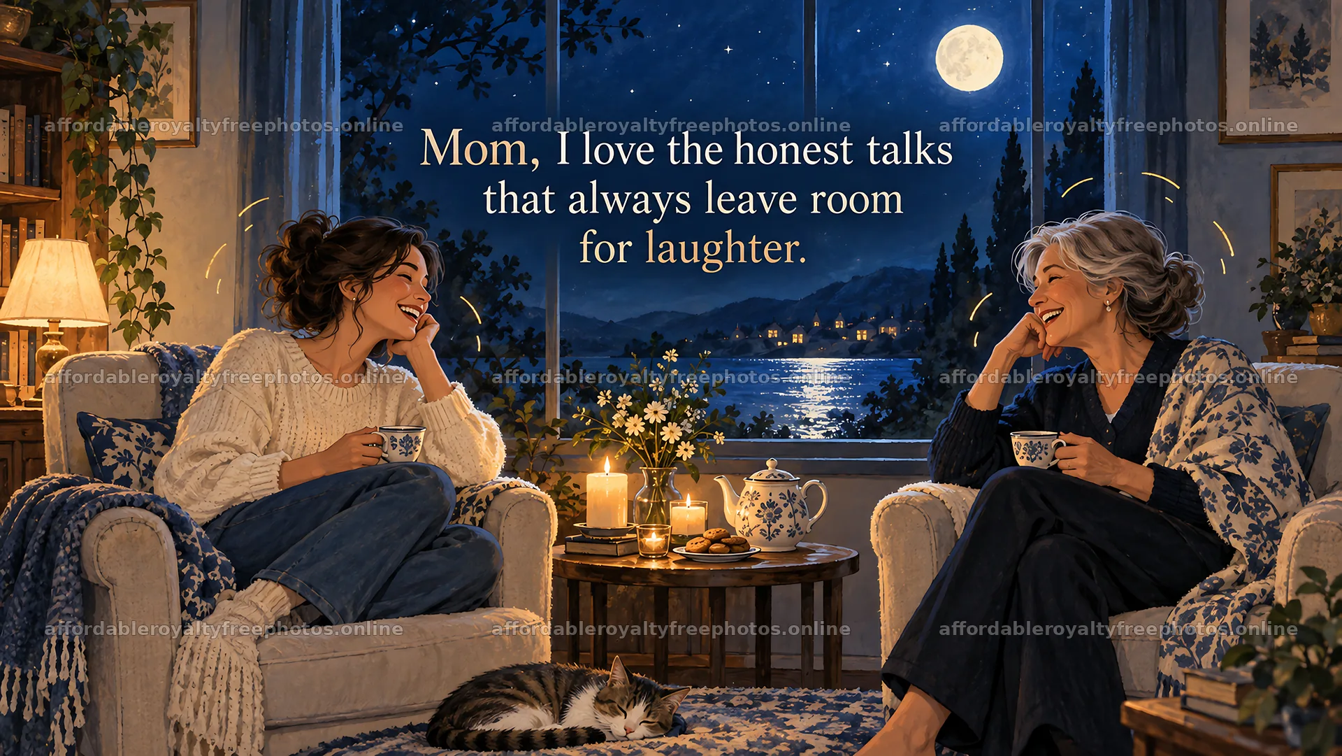 Mom, I Love Our Honest Talks – royalty-free photos 10324x5812