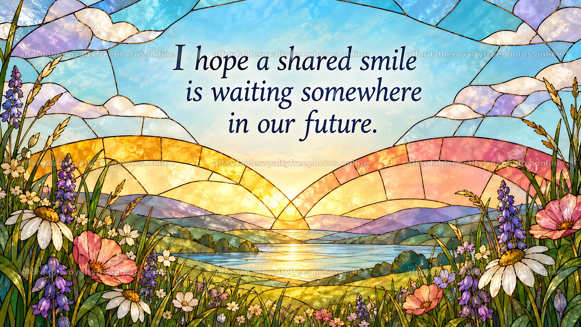 Hopeful Come Back to Me Greeting at Sunset – royalty-free photos 10324x5812