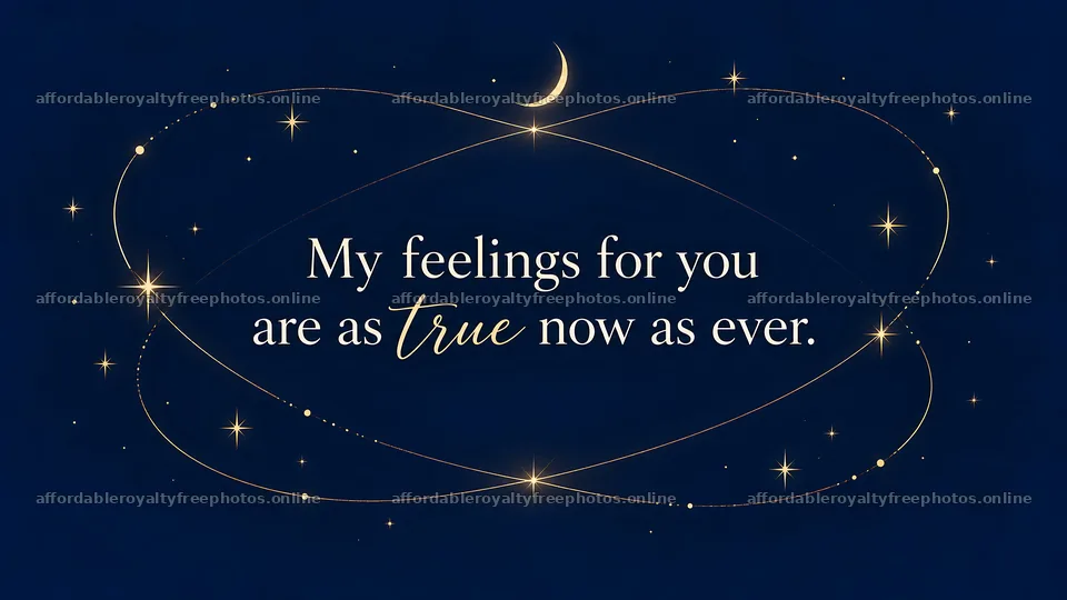 My Feelings for You Are as True Now as Ever – royalty-free photos 10324x5812