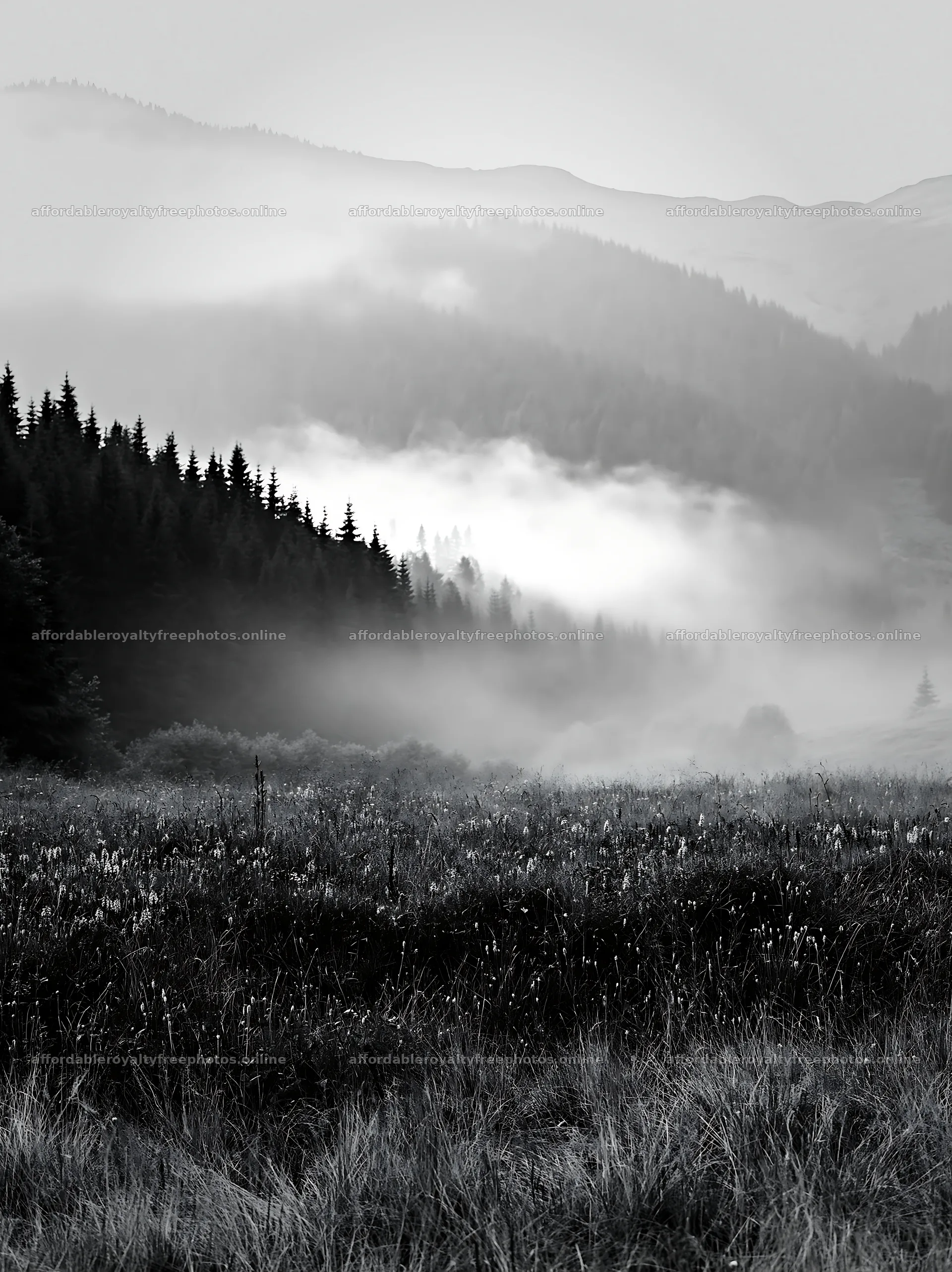 Colorful orchid meadow with misty background and – royalty-free photos 6866x9174